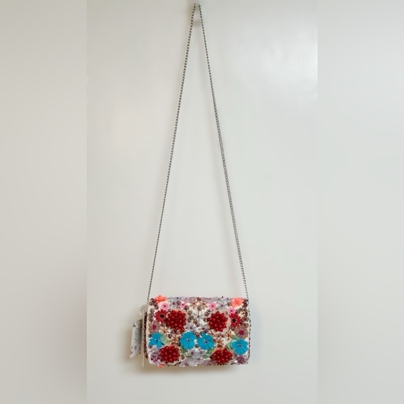 Made In India Handcrafted Multicolor Sequins & Beaded Shoulder Clutch Bag NWT - Picture 10 of 12